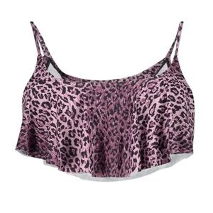BOOHOO Plus Leopard Frill Bikini